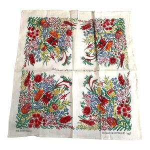 Vintage Hanky Western Australian Wildflowers Designed In By Heil Hankie Spring